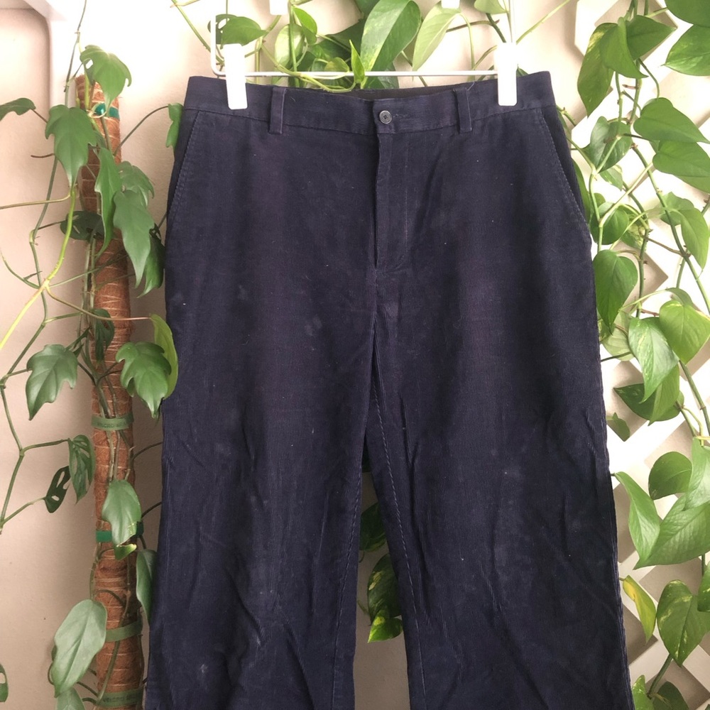 Men's Navy Corduroy Pants